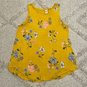 Old Navy Luxe Yellow Floral Tank Top